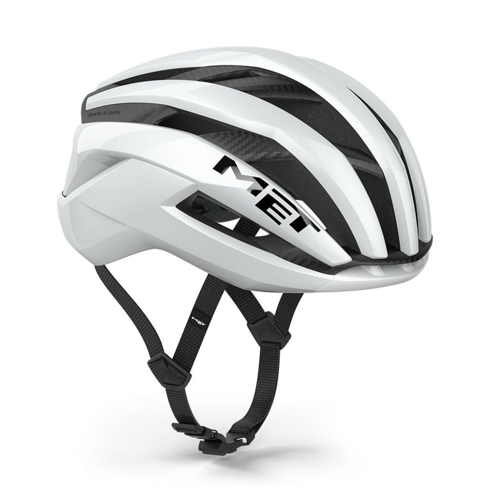 Casco Met Trenta 3K Carbon Blanco Brillo