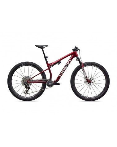 Bicicleta Specialized S-Works Epic 9 Gloss Red Tint Over Red Reflex Pearl Edge Fade/Metallic White Silver