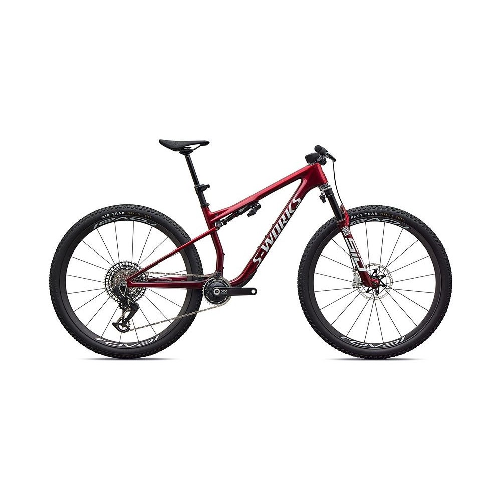 Bicicleta Specialized S-Works Epic 9 Gloss Red Tint Over Red Reflex Pearl Edge Fade/Metallic White Silver