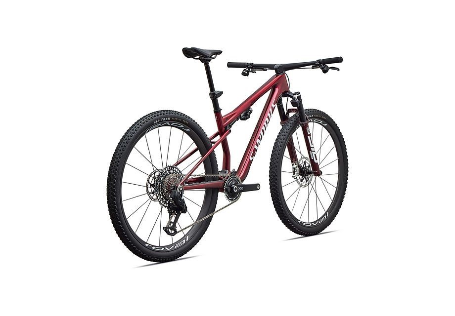 Bicicleta Specialized S-Works Epic 9 Gloss Red Tint Over Red Reflex Pearl Edge Fade/Metallic White Silver