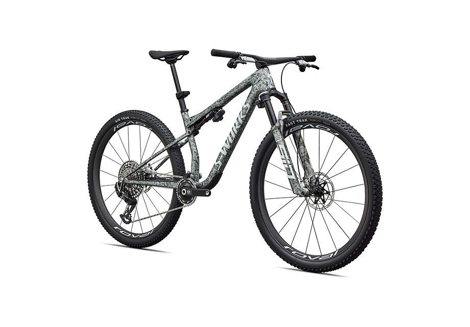 Bicicleta Specialized S-Works Epic 9 Gloss Metallic Obsidian multi color dry Impasto/metallic white silver