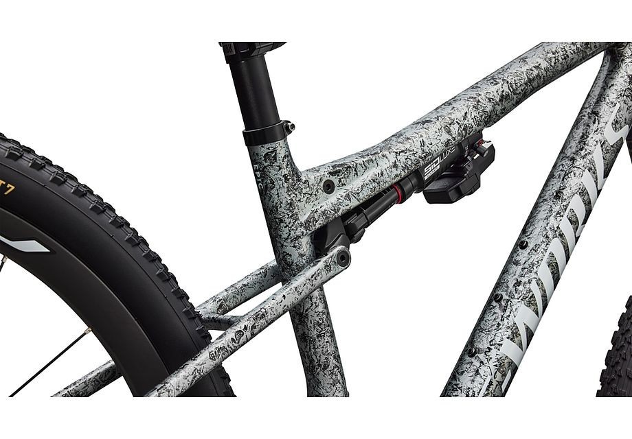 Bicicleta Specialized S-Works Epic 9 Gloss Metallic Obsidian multi color dry Impasto/metallic white silver