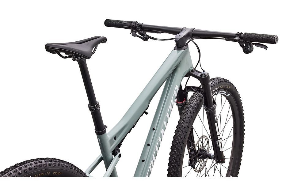 Vélo Specialized Epic 9 Expert Gloss Agave Grey / Metallic White Silver