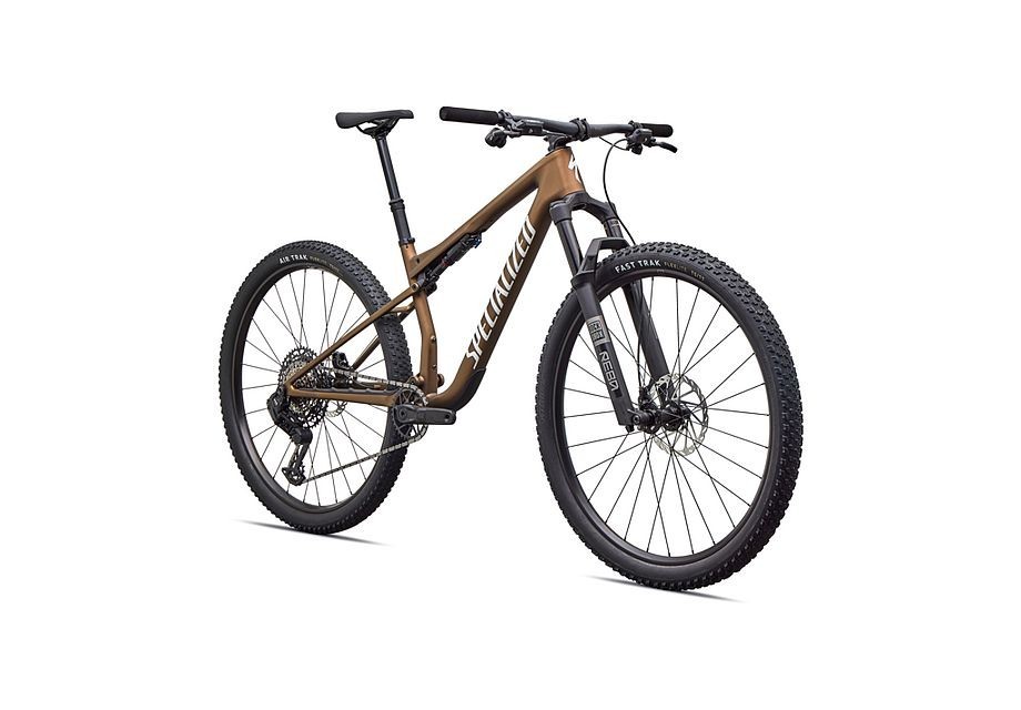Vélo Specialized Epic 9 Sport Satin Burnt Gold Metallic / Metallic White Silver