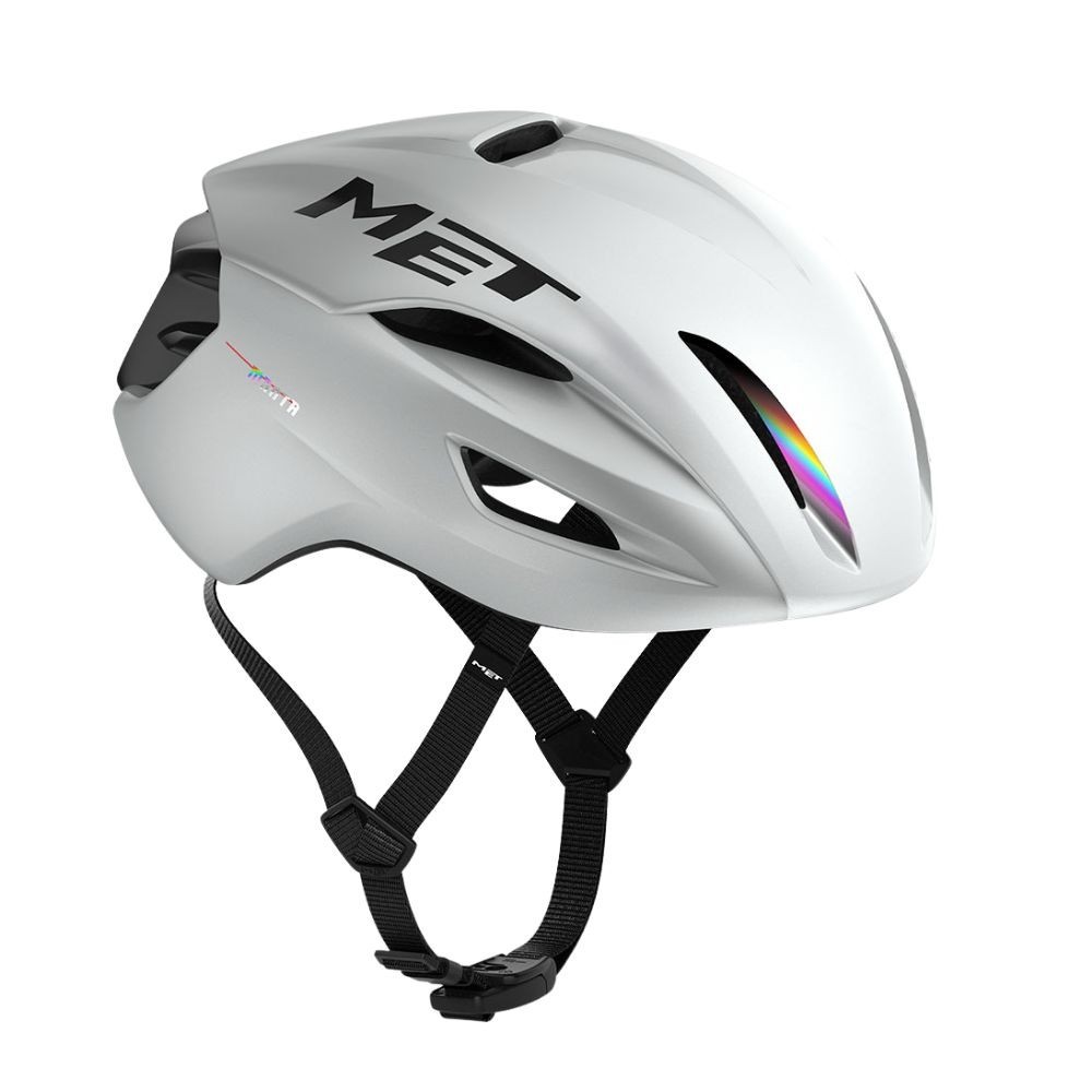 Casco Met Manta Mips White Holographic Glossy