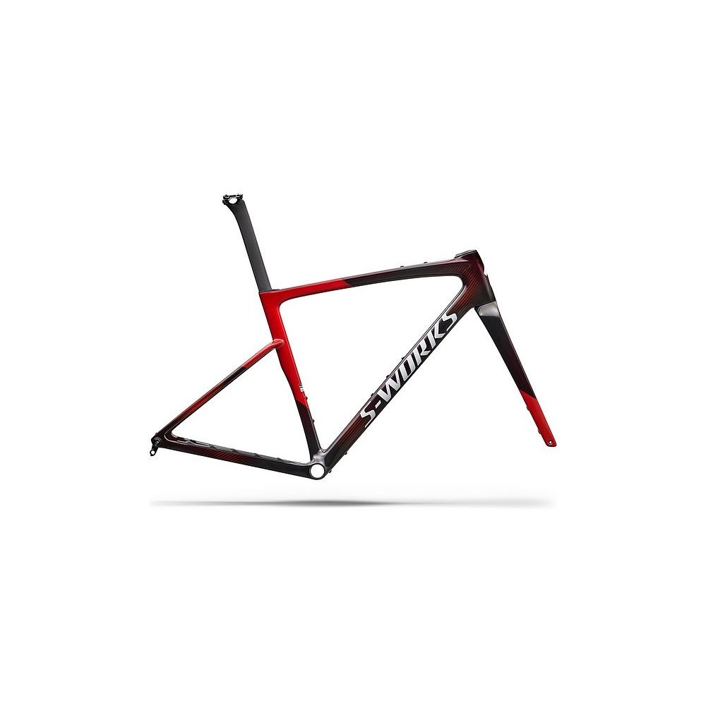 Cuadro Specialized S-Works Crux 5 carbono FACT 12r Cayenne Metallic/Red Tint/White Silver Metallic