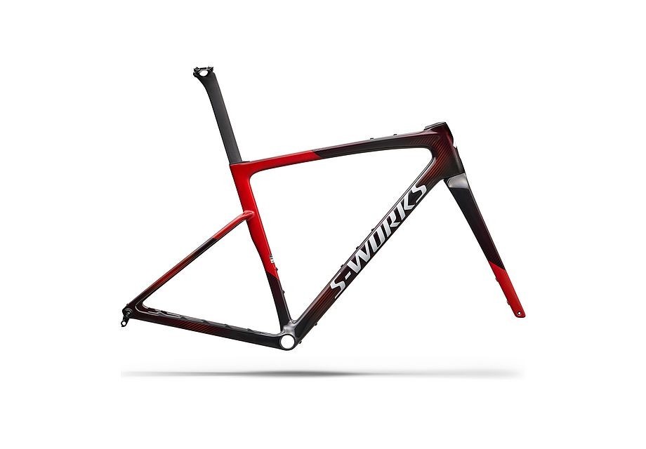 Cuadro Specialized S-Works Crux 5 carbono FACT 12r Cayenne Metallic/Red Tint/White Silver Metallic