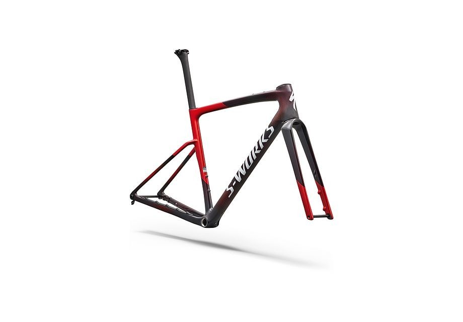 Cadre Specialized S-Works Crux 5 en carbone FACT 12r couleur Cayenne Metallic/Red Tint/White Silver Metallic