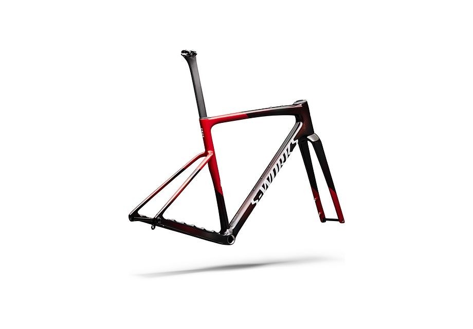Cadre Specialized S-Works Crux 5 en carbone FACT 12r couleur Cayenne Metallic/Red Tint/White Silver Metallic