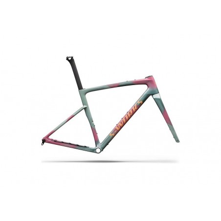 Cadre Specialized S-Works Crux 5 couleur Agave Grey/Photon Tint sur fond Silver Dust