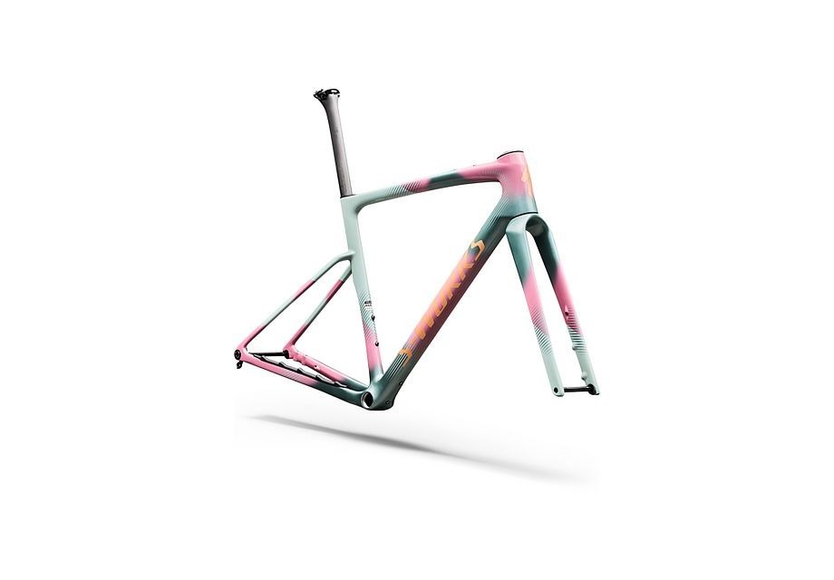 Cadre Specialized S-Works Crux 5 couleur Agave Grey/Photon Tint sur fond Silver Dust