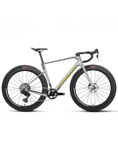 Vélo Orbea Terra Race M31Eltd 1X Custom, couleur Argent métallisé étincelant/Anthracite pailleté