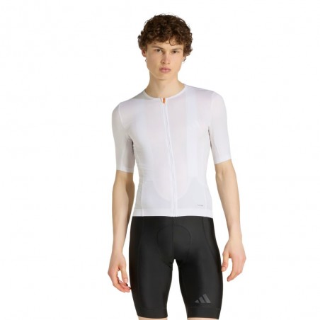 Maillot à manches courtes pour homme Adidas Tempo Blanc