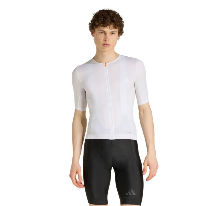Maillot à manches courtes pour homme Adidas Tempo Blanc