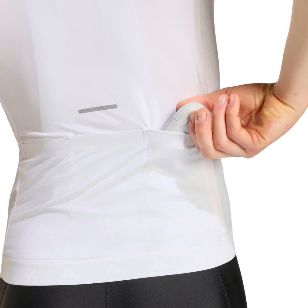 Maillot à manches courtes pour homme Adidas Tempo Blanc
