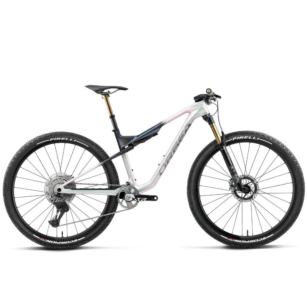 Bicicleta Orbea OIZ M-TEAM FACTORY Iris White - Seaweed Carbon View (Gloss)