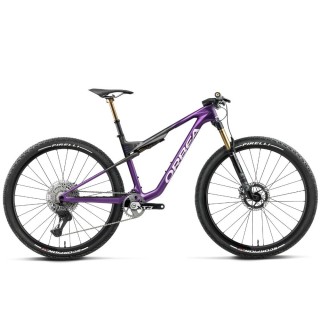 Vélo Orbea OIZ M-TEAM FACTORY Royal Plum - Diamond Black Carbon View (mat)