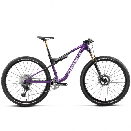 Vélo Orbea OIZ M-TEAM FACTORY Royal Plum - Diamond Black Carbon View (mat)