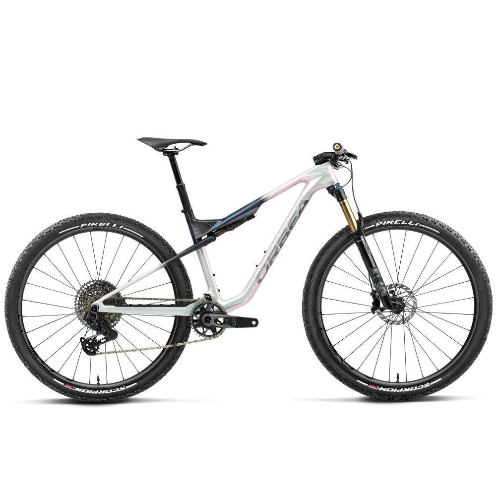 Bicicleta Orbea OIZ M-TEAM AXS Iris White - Seaweed Carbon View (Gloss)