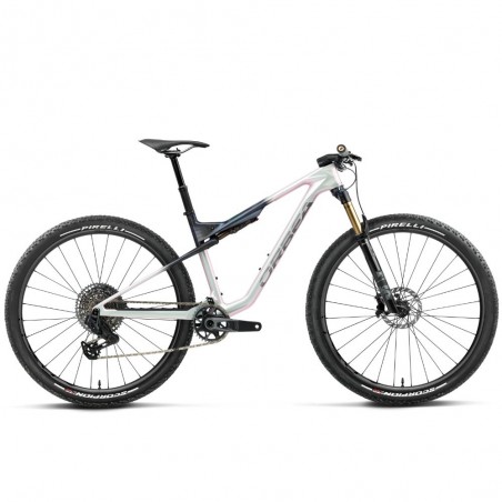Vélo Orbea OIZ M-TEAM AXS Iris White - Finition Seaweed Carbon (brillant)