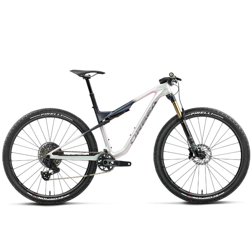 Bicicleta Orbea OIZ M-TEAM AXS Iris White - Seaweed Carbon View (Gloss)