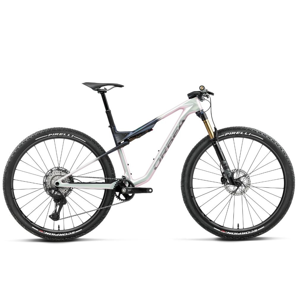 Vélo Orbea OIZ M-PRO Iris White - Finition Seaweed Carbon (brillant)