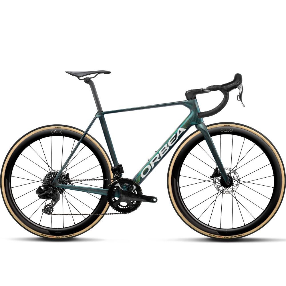 Vélo Orbea ORCA M22 LTD PWR Escape Green - Carbon View Matt