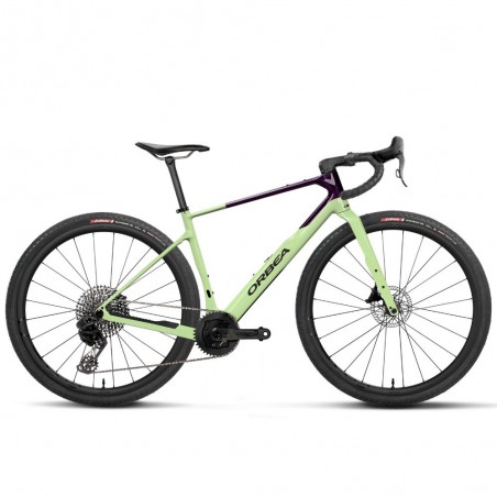Vélo Orbea TERRA M22 TEAM 1X Acid Gum - Fantasy Purple Carbon View (brillant)
