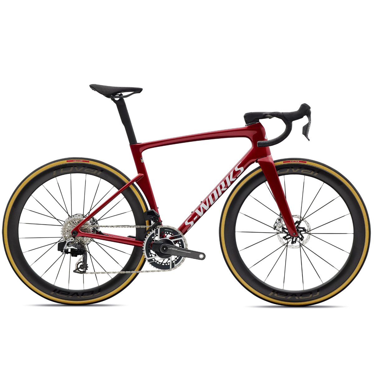 Vélo Specialized S-Works Tarmac SL9 SRAM RED AXS Ruby métallisé/blanc argenté