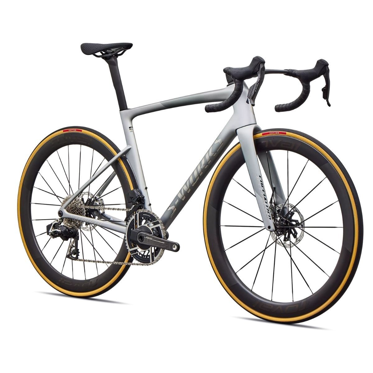 Bicicleta Specialized S-Works Tarmac SL9 SRAM RED AXS Satin Silver Dust/Gloss Chrome