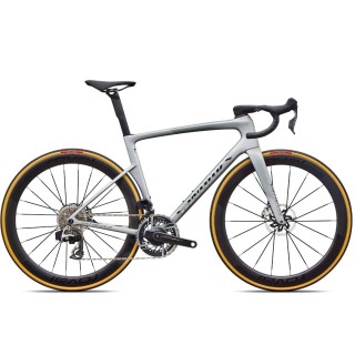Bicicleta Specialized S-Works Tarmac SL9 SRAM RED AXS Satin Silver Dust/Gloss Chrome
