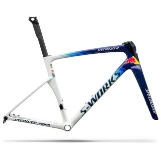 Cuadro Specialized S-Works Tarmac Sl9 Team Replica - Red Bull - Bora - Hansgrohe Gloss Metallic White Silver / Deep Blue