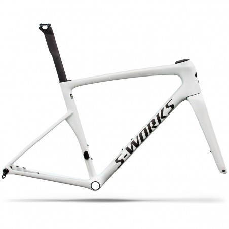 Cuadro Specialized S-Works Tarmac Sl9: Carbono Fact 12R White Silver Metallic/Obsidian Metallic