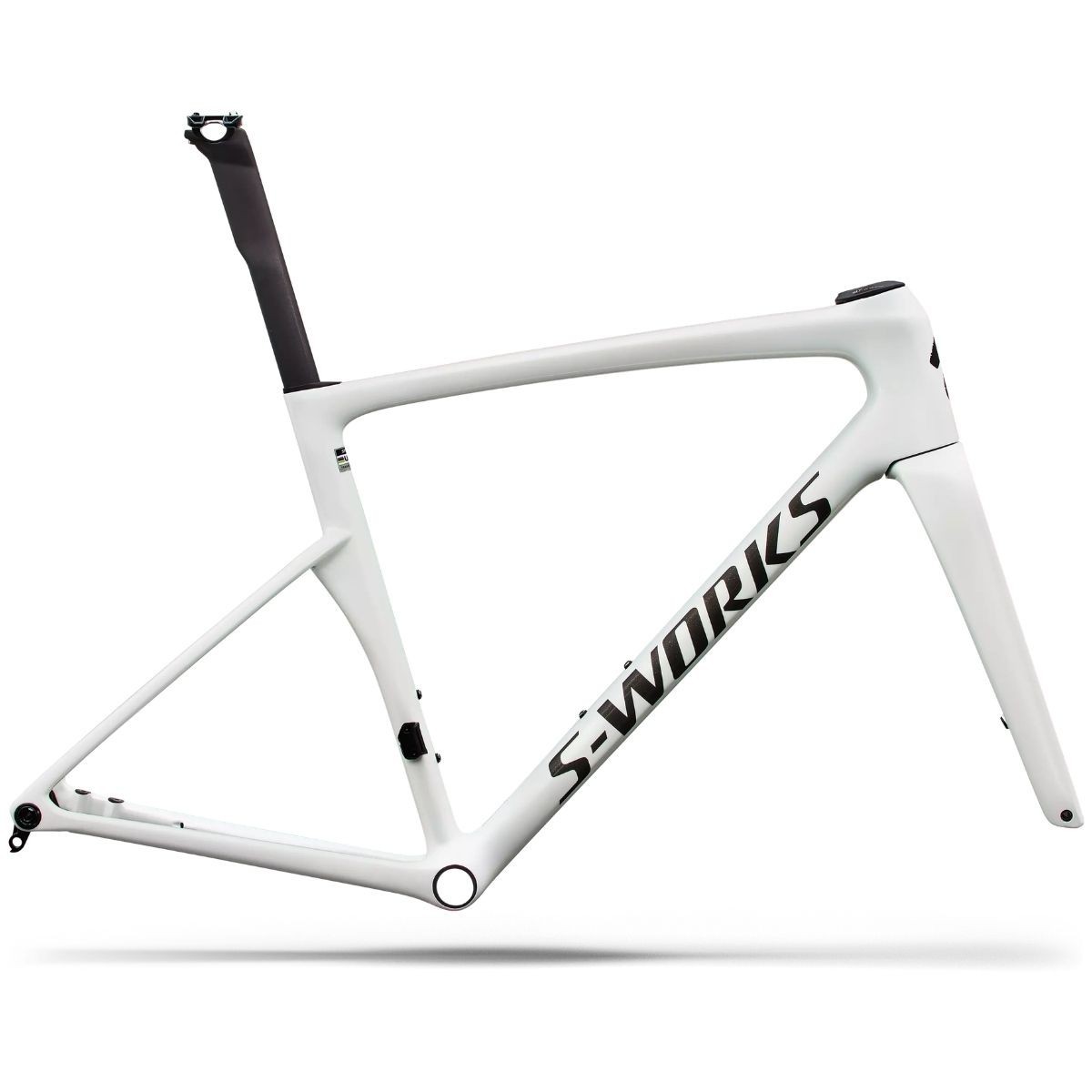Cadre Specialized S-Works Tarmac SL9 : carbone Fact 12R, blanc argenté métallisé/obsidienne métallisé