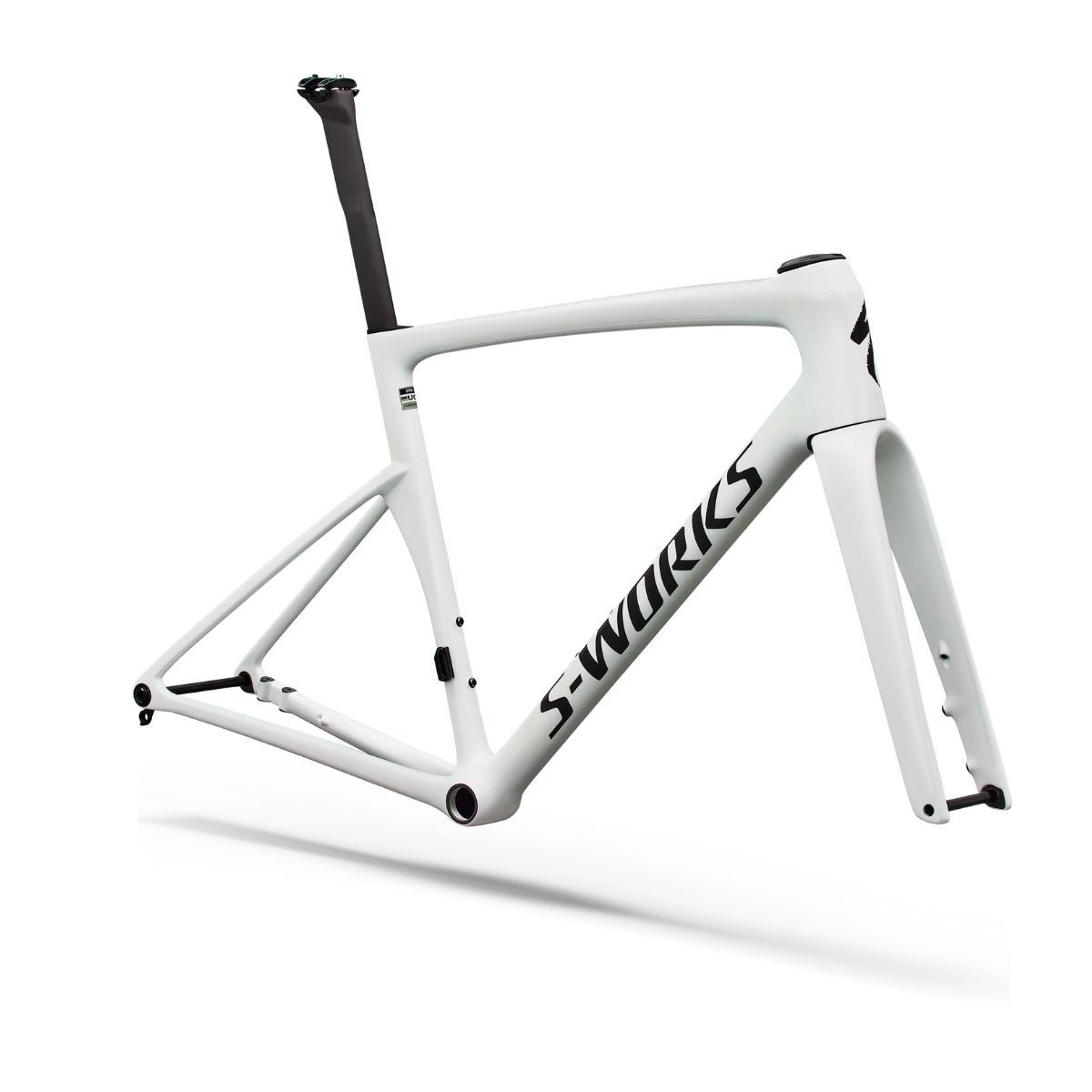 Cadre Specialized S-Works Tarmac SL9 carbone Fact 12R blanc argenté métallisé/obsidienne métallisé