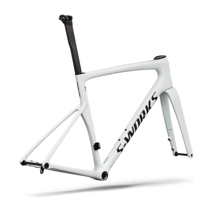 Cuadro Specialized S-Works Tarmac Sl9: Carbono Fact 12R White Silver Metallic/Obsidian Metallic
