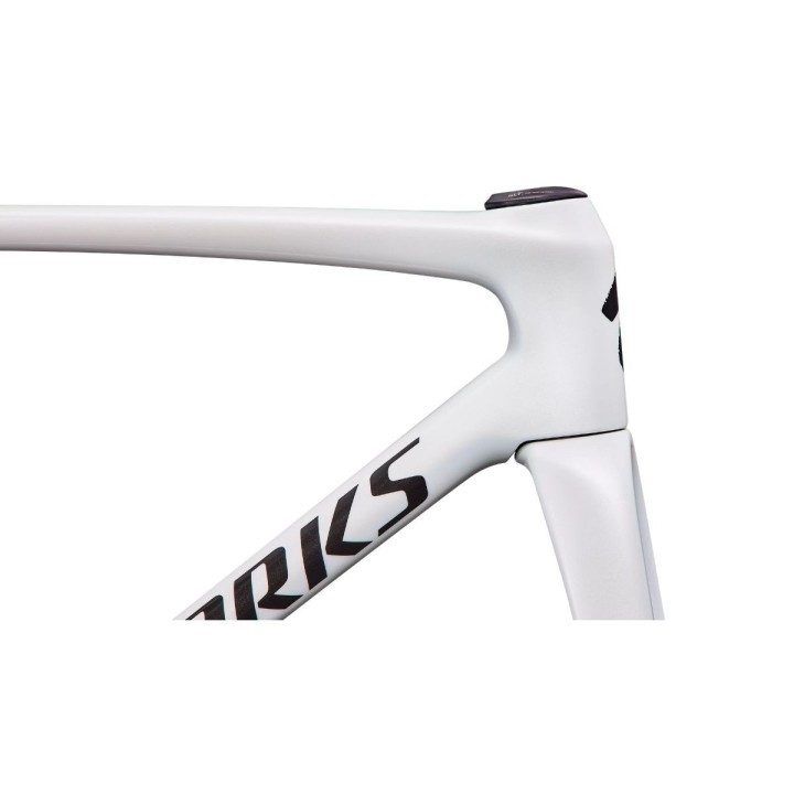 Cadre Specialized S-Works Tarmac SL9 carbone Fact 12R blanc argenté métallisé/obsidienne métallisé