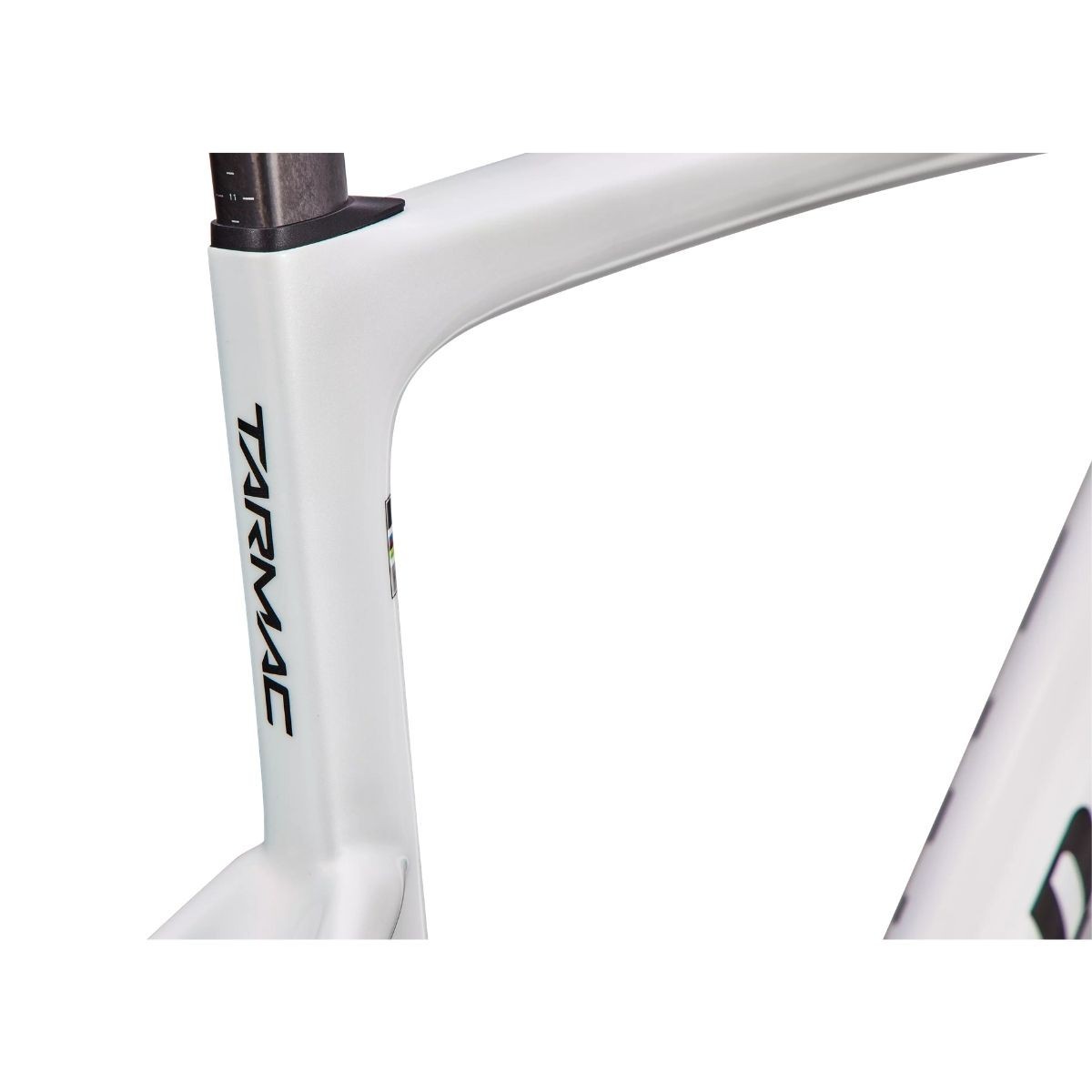 Cadre Specialized S-Works Tarmac SL9 carbone Fact 12R blanc argenté métallisé/obsidienne métallisé
