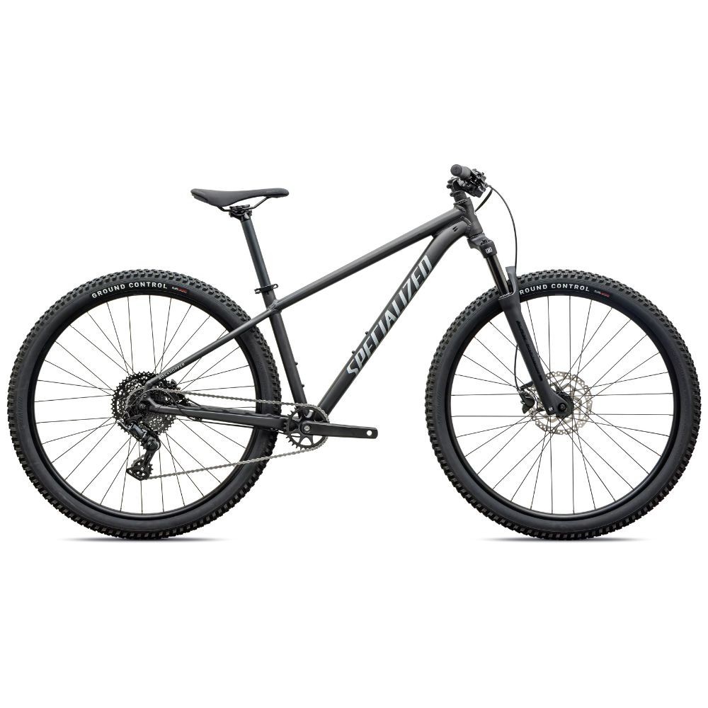 Vélo Specialized Rockhopper Sport, finition Satin Metallic Onsidian/Shadow Silver