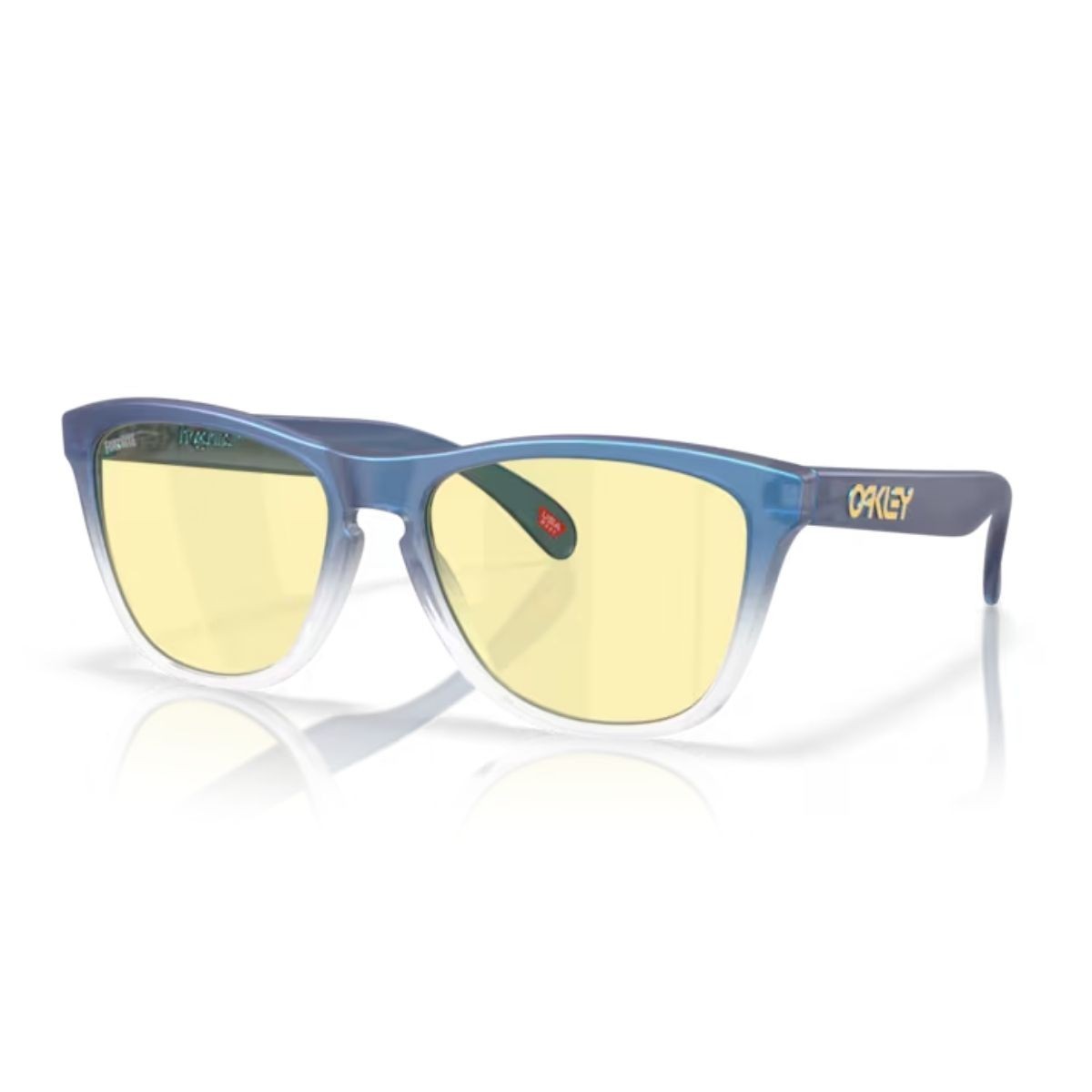 Lunettes Oakley Frogskins x Fortnite Verres Prizm Gaming 2.0 / monture cyan mat / bleu / dégradé transparent