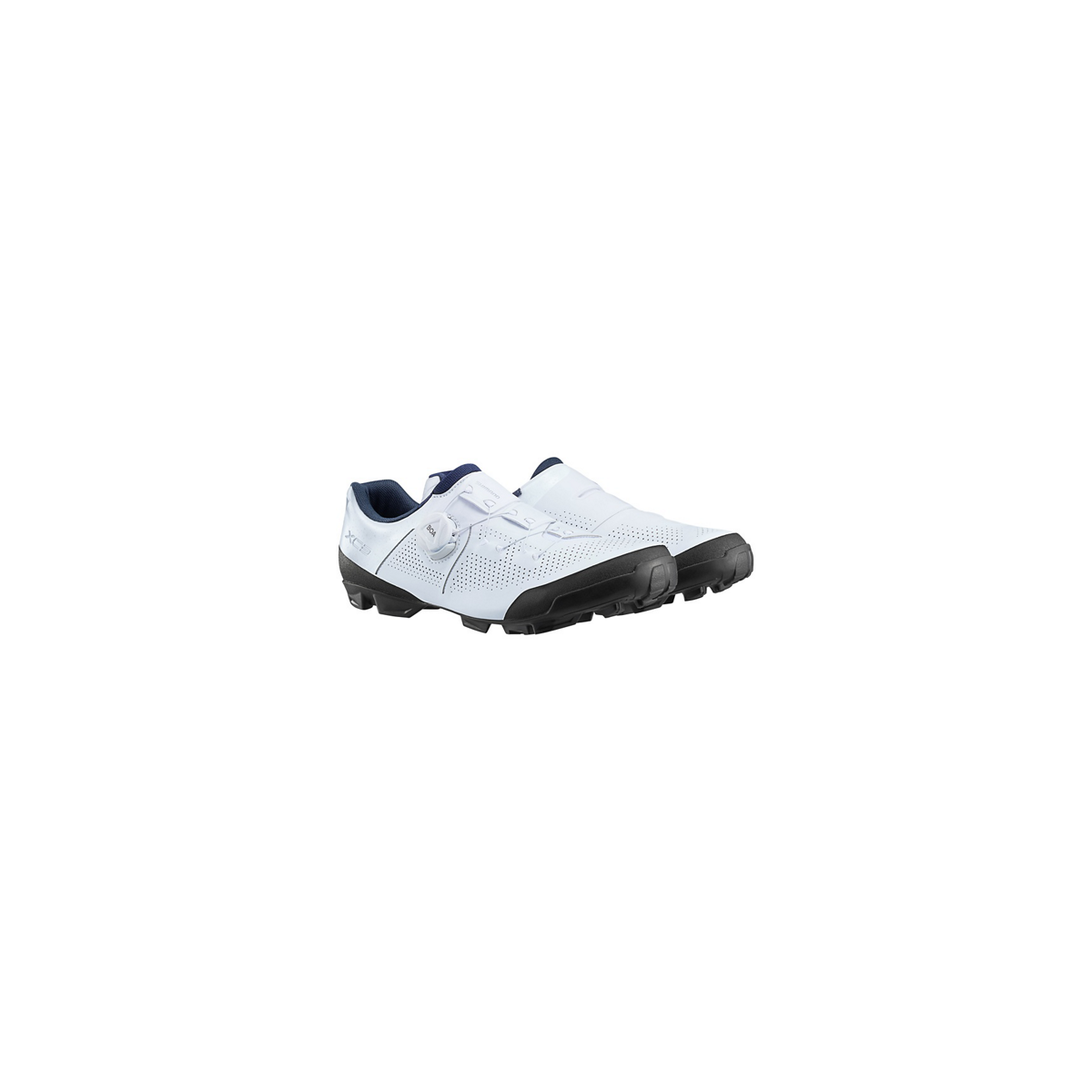 Chaussures de VTT Shimano XC302 largeur large blanches