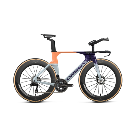 Bicicleta Orbea Ordu M10I Ltd Pwr UCI Halo Silver - Tanzanite - Orange Cloud (Gloss)