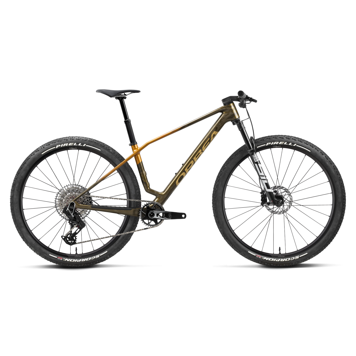 Bicicleta Orbea Alma M-Team AXS Caramel Carbon View - Leo Orange (Gloss)