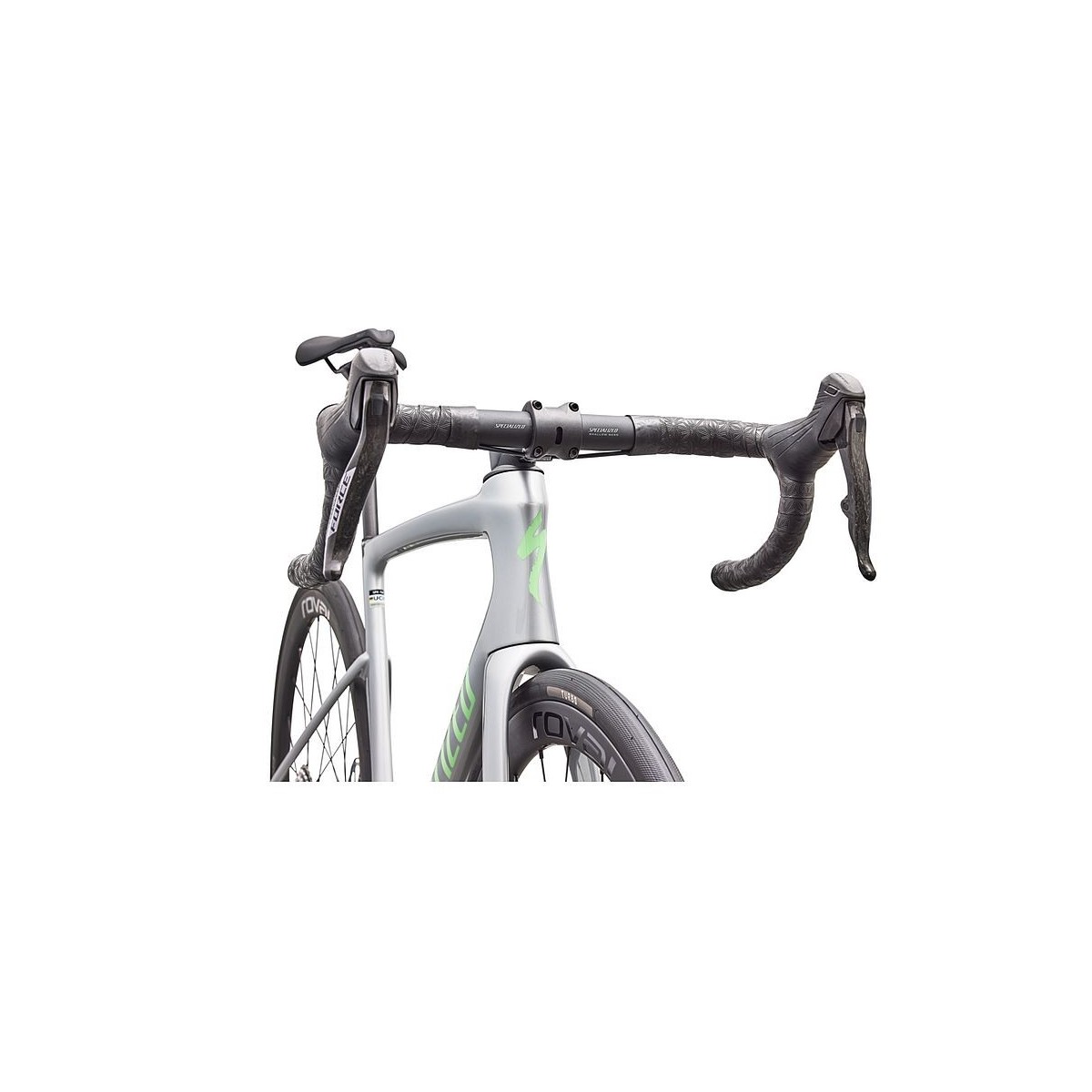 Bicicleta Specialized Tarmac Sl9 Expert Sram Force Axs Gloss Silver Dust / Powder Lime