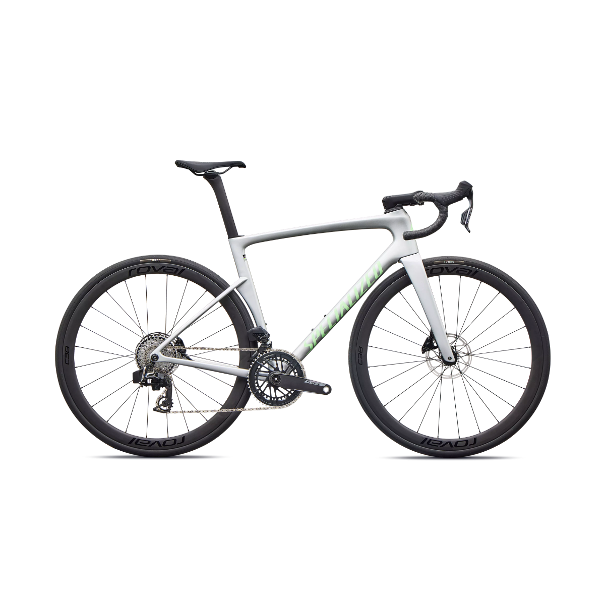 Bicicleta Specialized Tarmac Sl9 Expert Sram Force Axs Gloss Silver Dust / Powder Lime