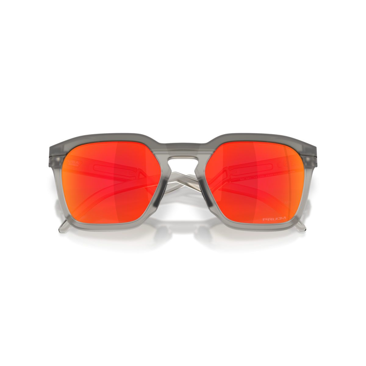 Lunettes Oakley HSTN SQ Verres prizm ruby/Monture matte grey smoke