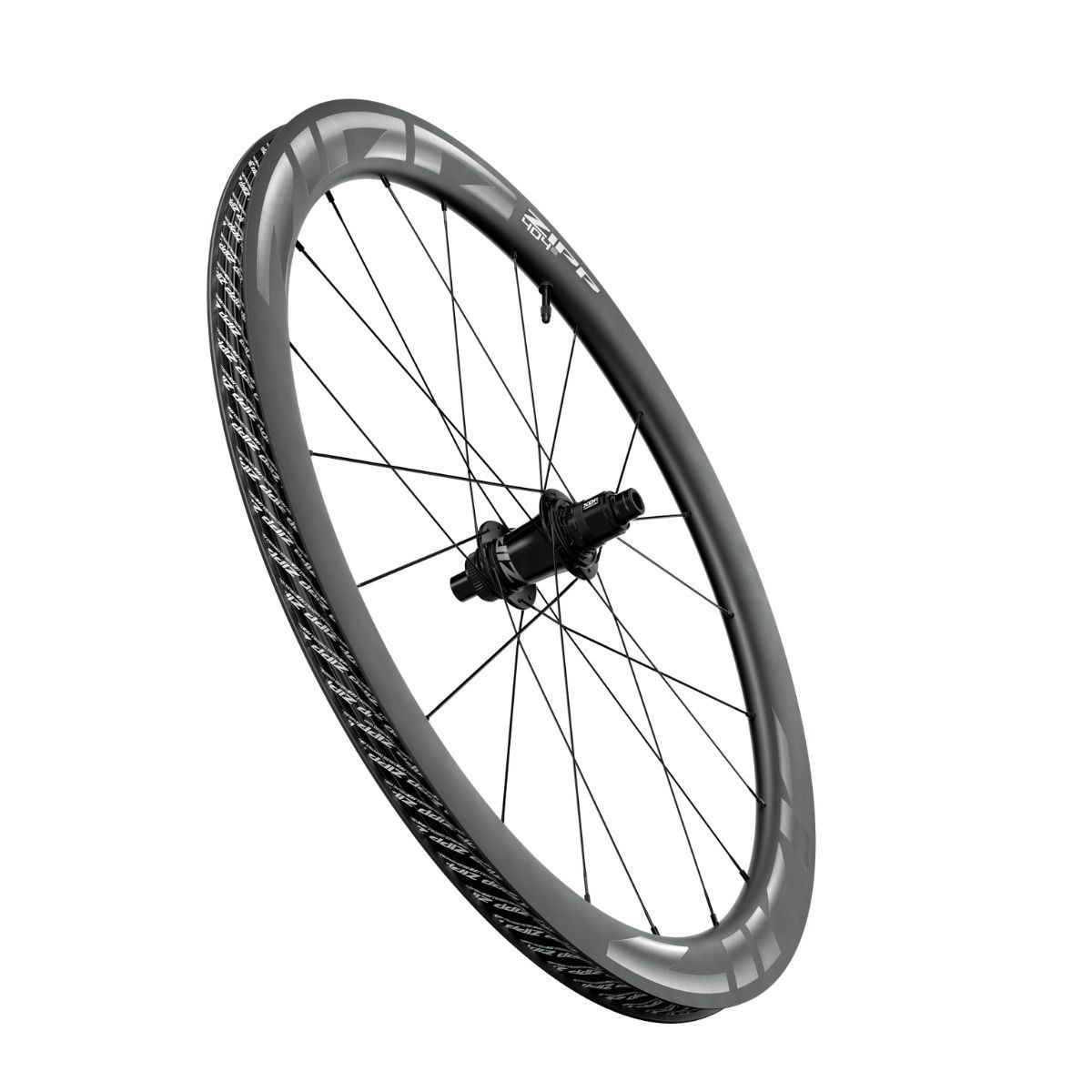Rueda Trasera Zipp 404 S Tubeless Disc CL Shimano HG adhesivo gris