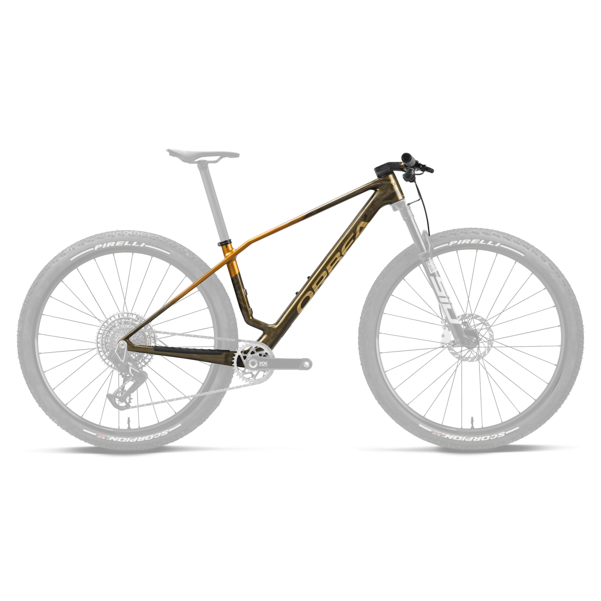 Cadre Orbea Alma Carbon Caramel Carbon View - Leo Orange (Brillant)