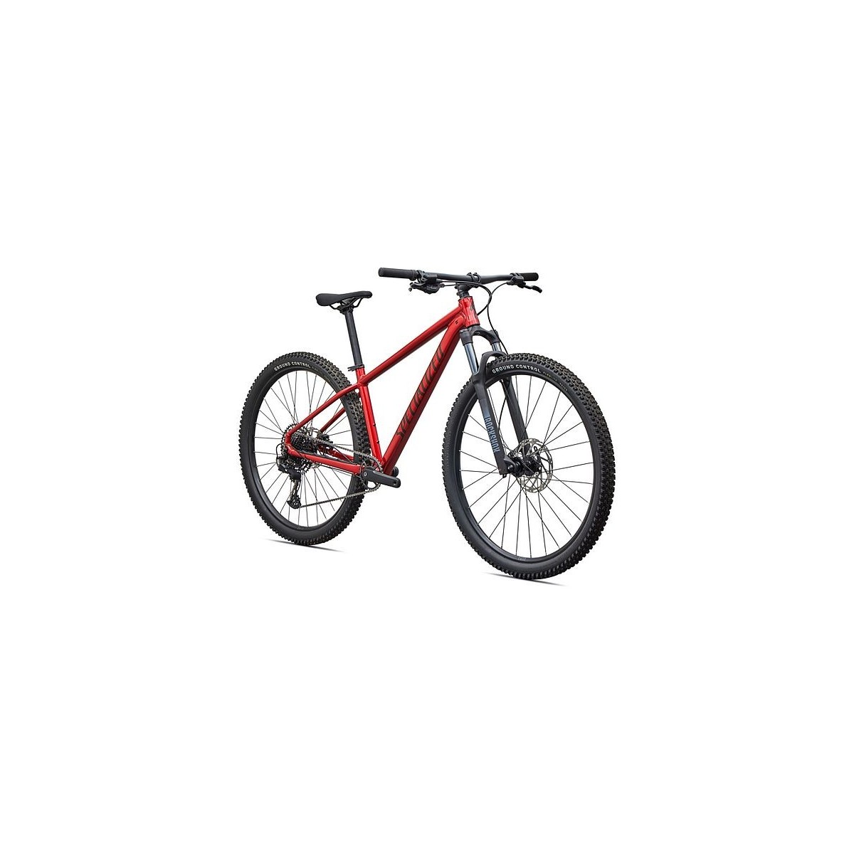 Vélo Specialized Rockhopper Comp, finition brillante Cayenne Metallic / Stallion Metallic