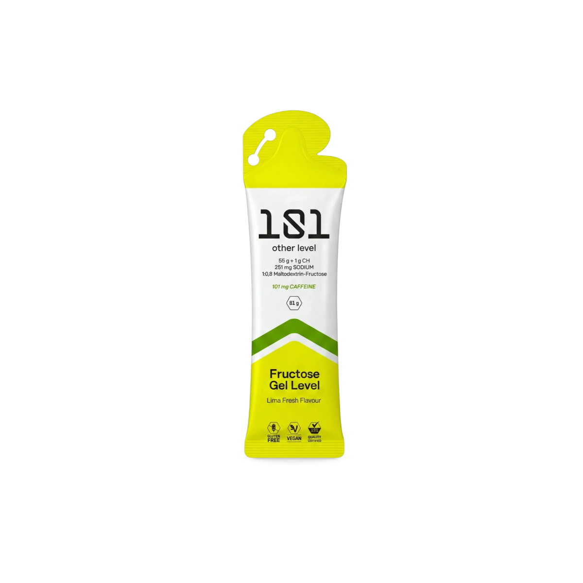 Gel Énergétique 101 Other Level Fructose Gel Level Citron Vert Fresh à la Caféine 81 g